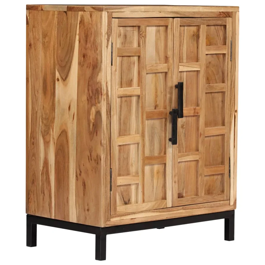 Buffet Bois d'acacia solide 60x35x76 cm Marron - 16