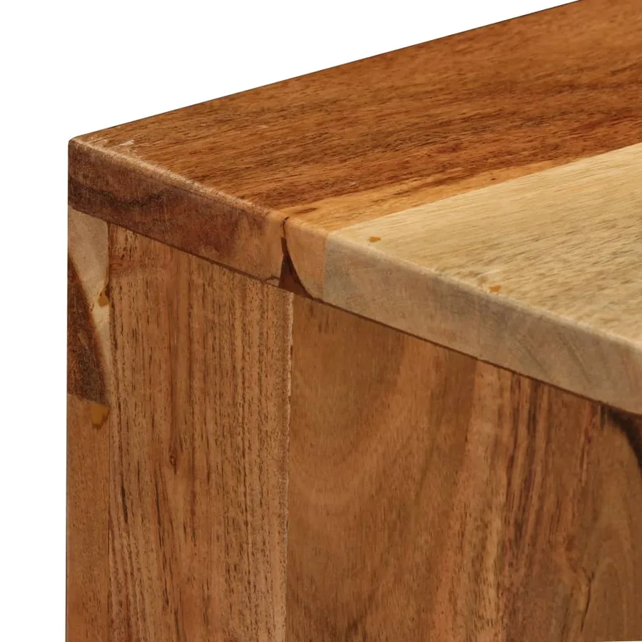 Buffet Bois d'acacia solide 60x35x76 cm Marron - 9