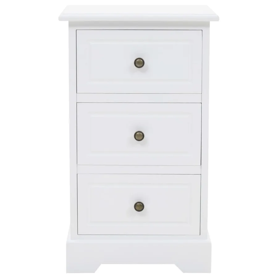 Table de chevet MDF et bois de pin 35x32x59 cm - 2