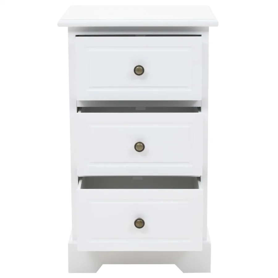 Table de chevet MDF et bois de pin 35x32x59 cm - 5