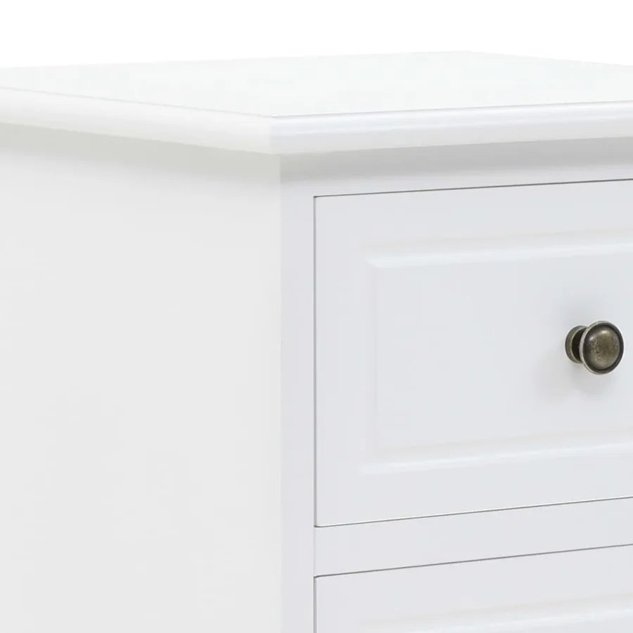 Table de chevet MDF et bois de pin 35x32x59 cm - 7