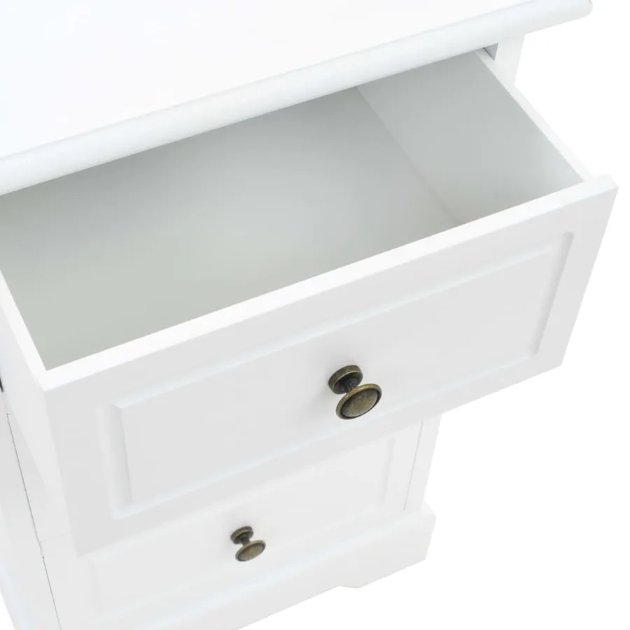 Table de chevet MDF et bois de pin 35x32x59 cm - 8