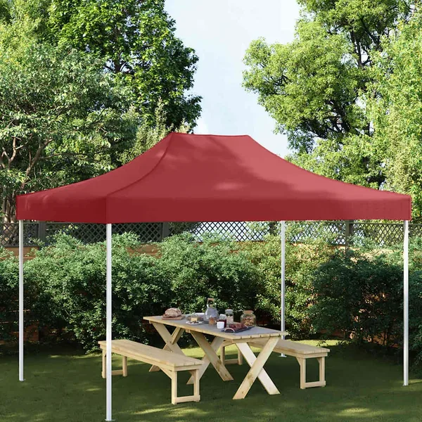Toit de tente de réception 4x3 m Bordeaux 270 g/m²