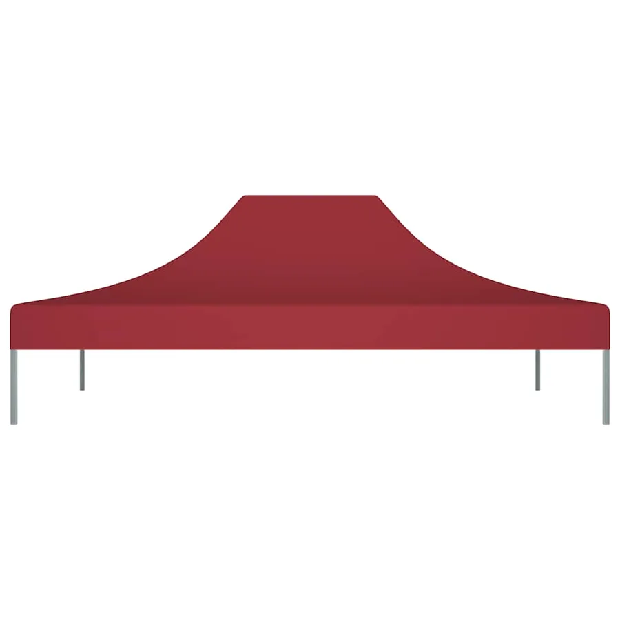Toit de tente de réception 4x3 m Bordeaux 270 g/m² - 3
