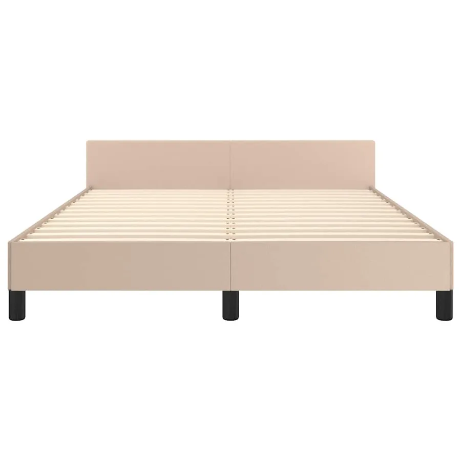 Cadre de lit avec tête de lit sans matelas cappuccino 140x190cm - 5