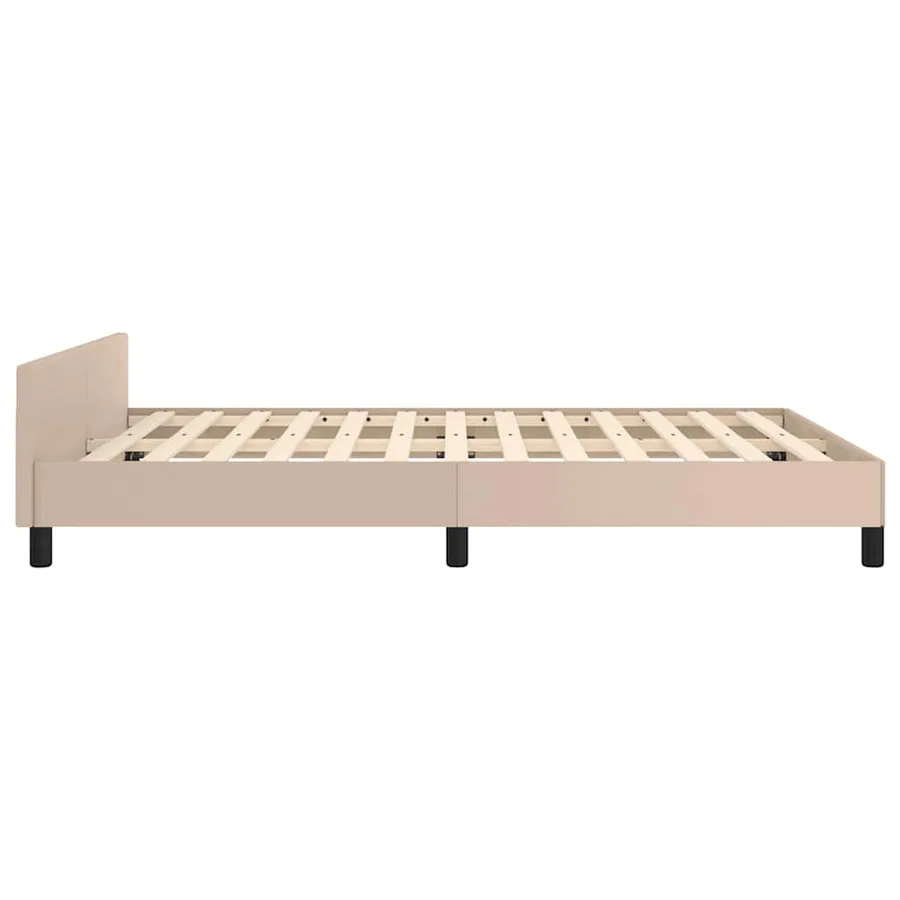 Cadre de lit avec tête de lit sans matelas cappuccino 140x190cm - 6