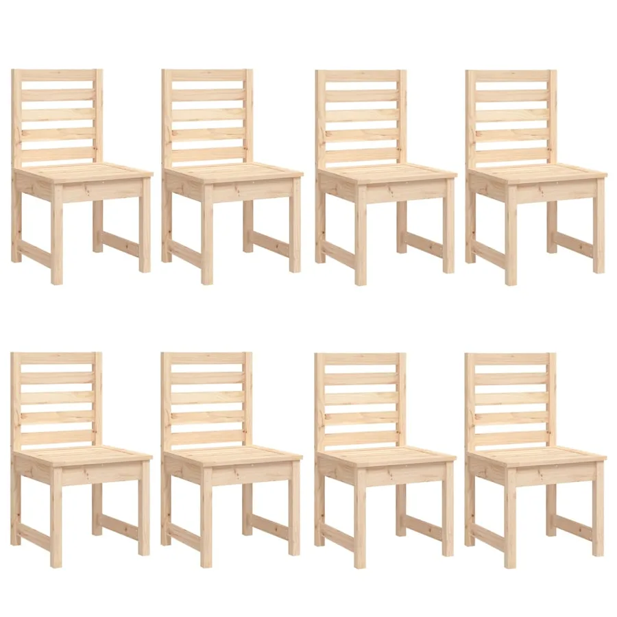 Ensemble à manger de jardin 11 pcs bois massif de pin - 6