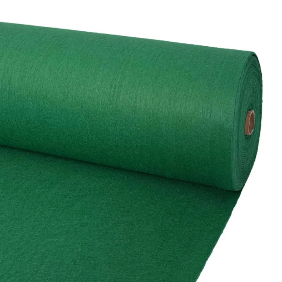 Tapis Uni Vert 1,2 x 12 m Polyester