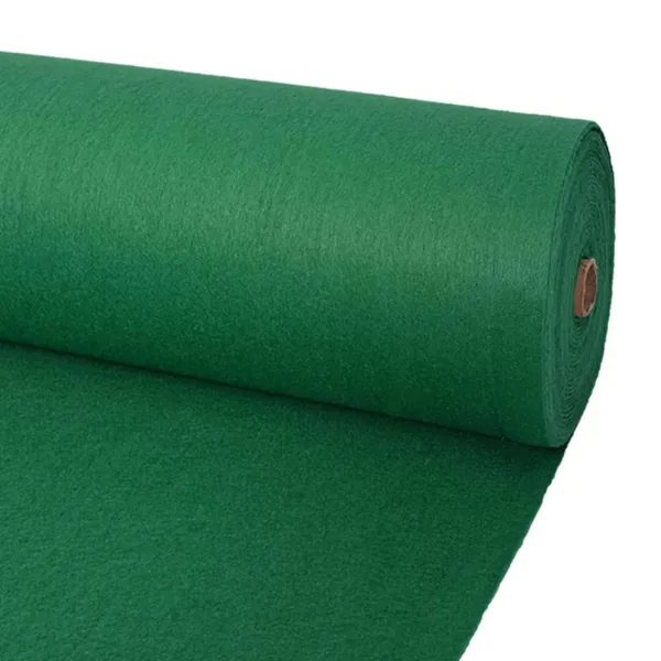 Tapis Uni Vert 1,2 x 12 m Polyester