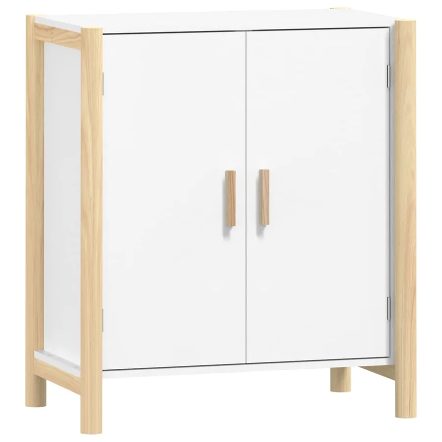 Buffet Blanc 62x38x70 cm Bois d'ingénierie - 2