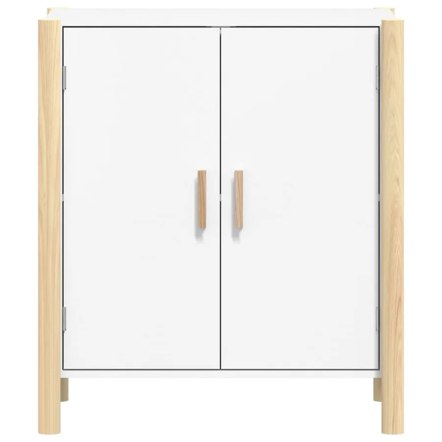 Buffet Blanc 62x38x70 cm Bois d'ingénierie - 5