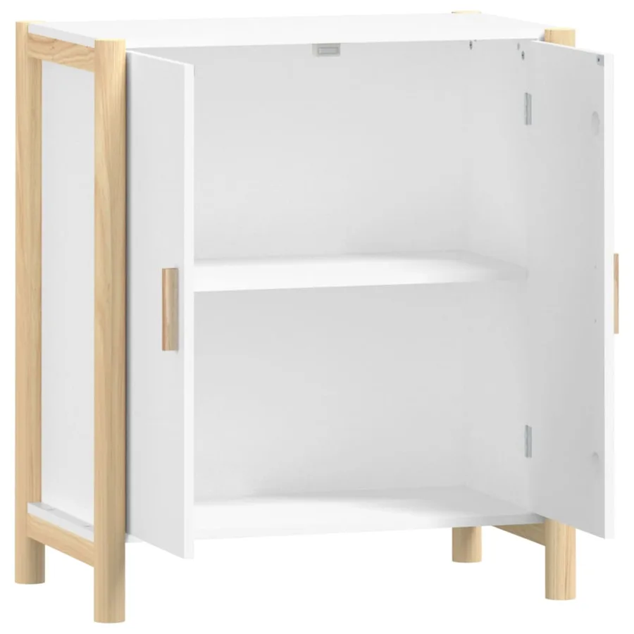 Buffet Blanc 62x38x70 cm Bois d'ingénierie - 7