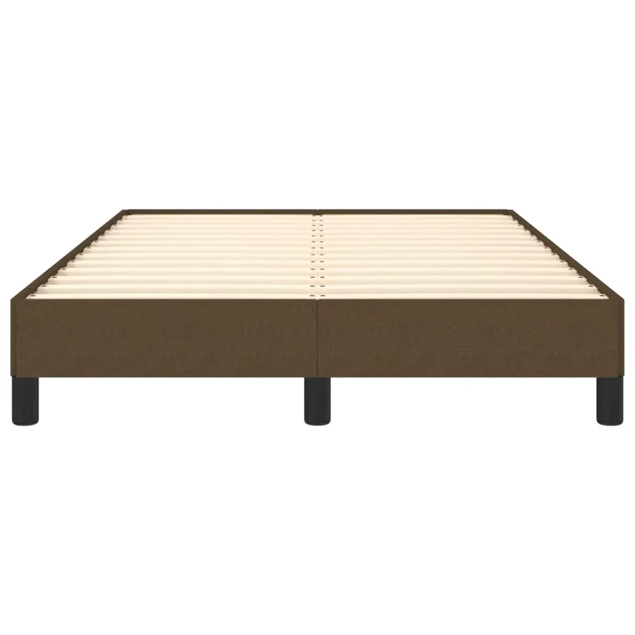 Cadre de lit sans matelas marron foncé 120x200 cm tissu - 5