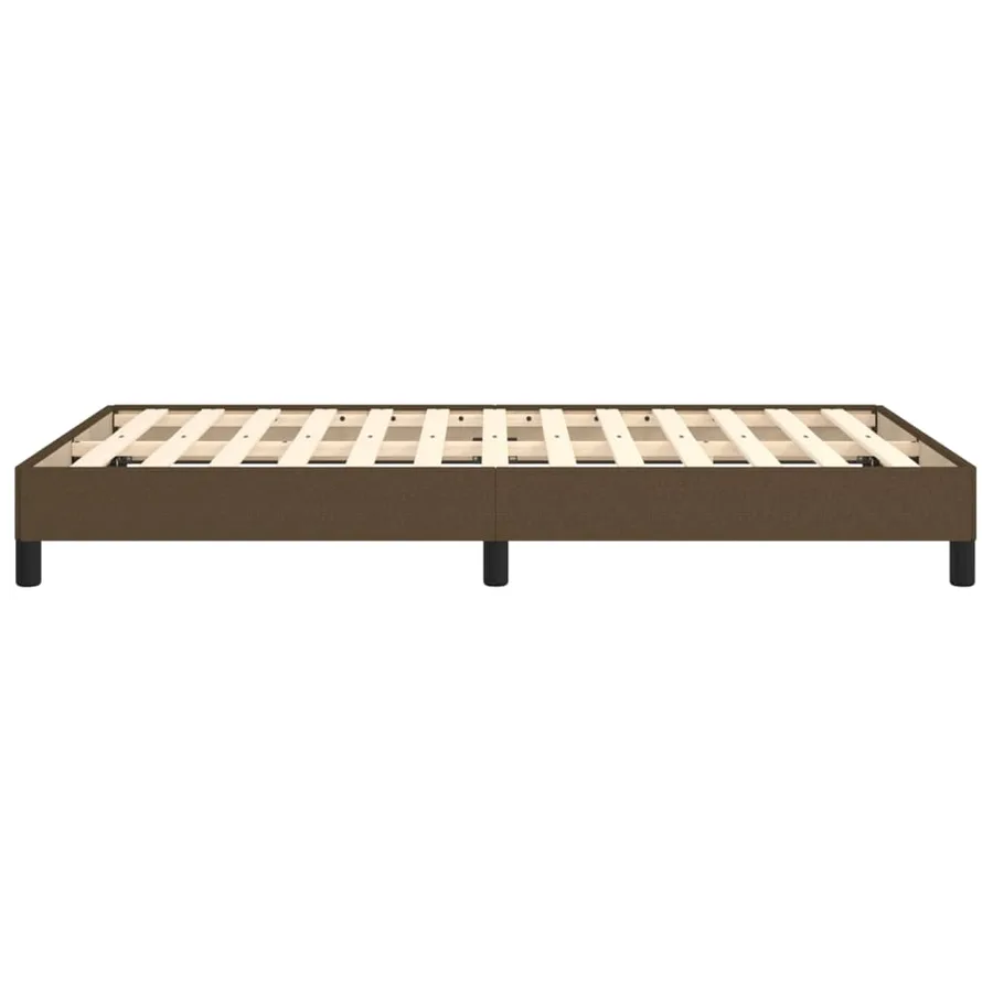 Cadre de lit sans matelas marron foncé 120x200 cm tissu - 6