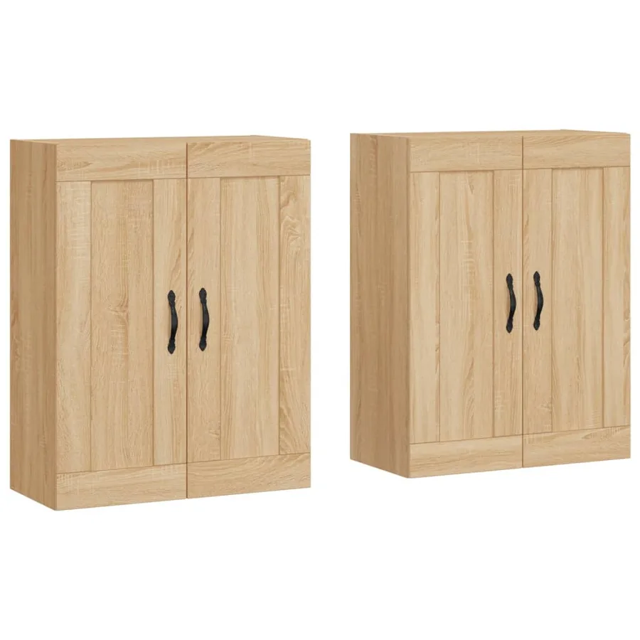 Armoires murales 2 pcs chêne sonoma bois d'ingénierie - 2