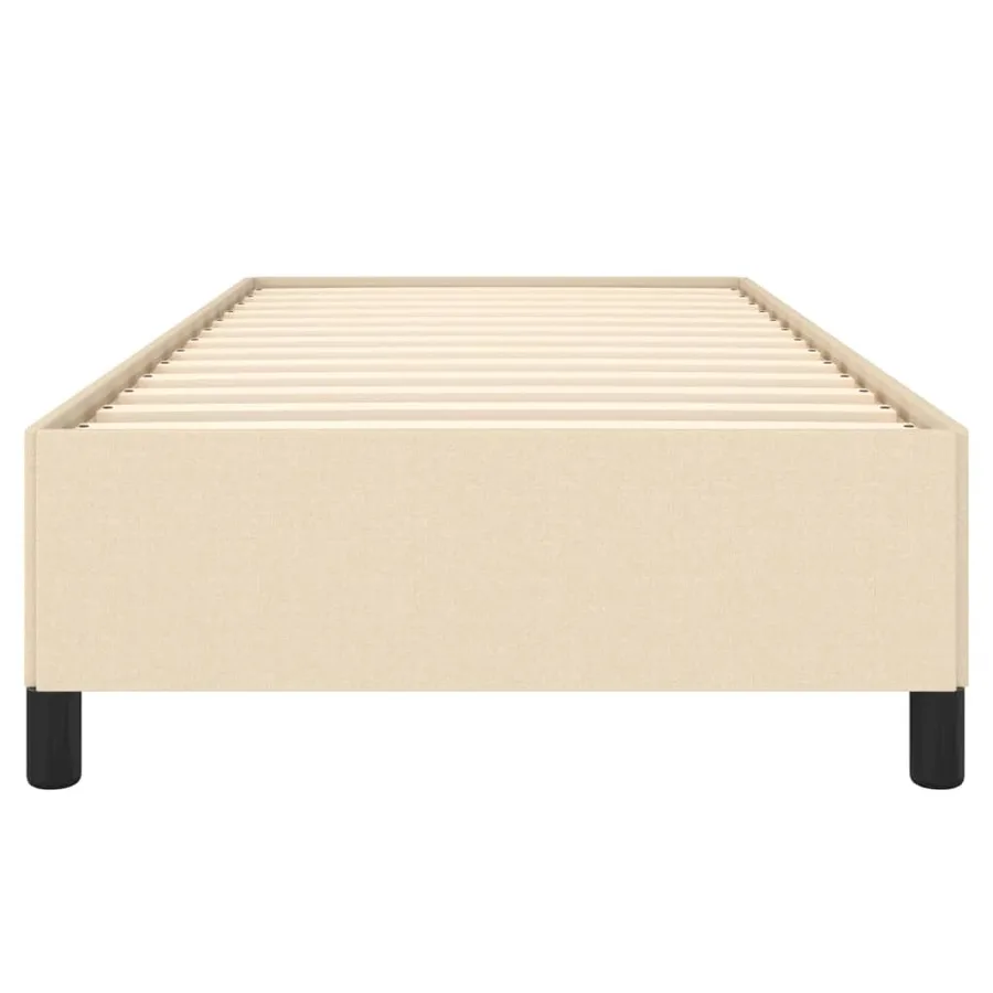 Cadre de lit sans matelas crème 100x200 cm tissu - 5
