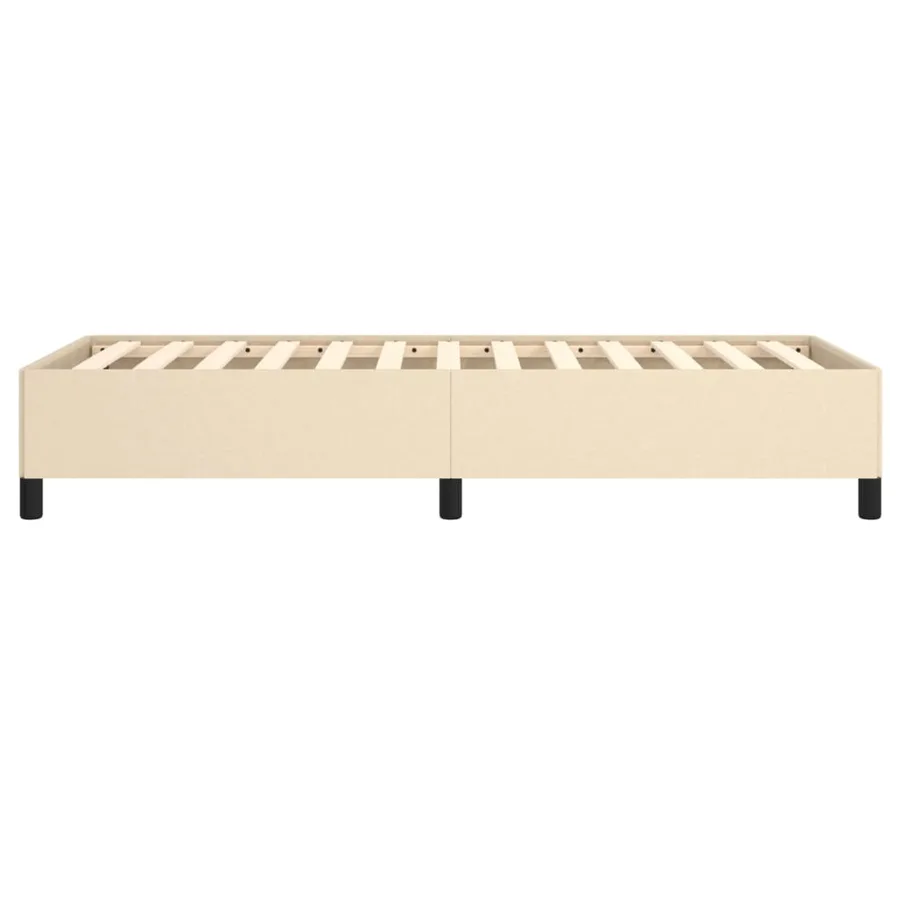 Cadre de lit sans matelas crème 100x200 cm tissu - 6