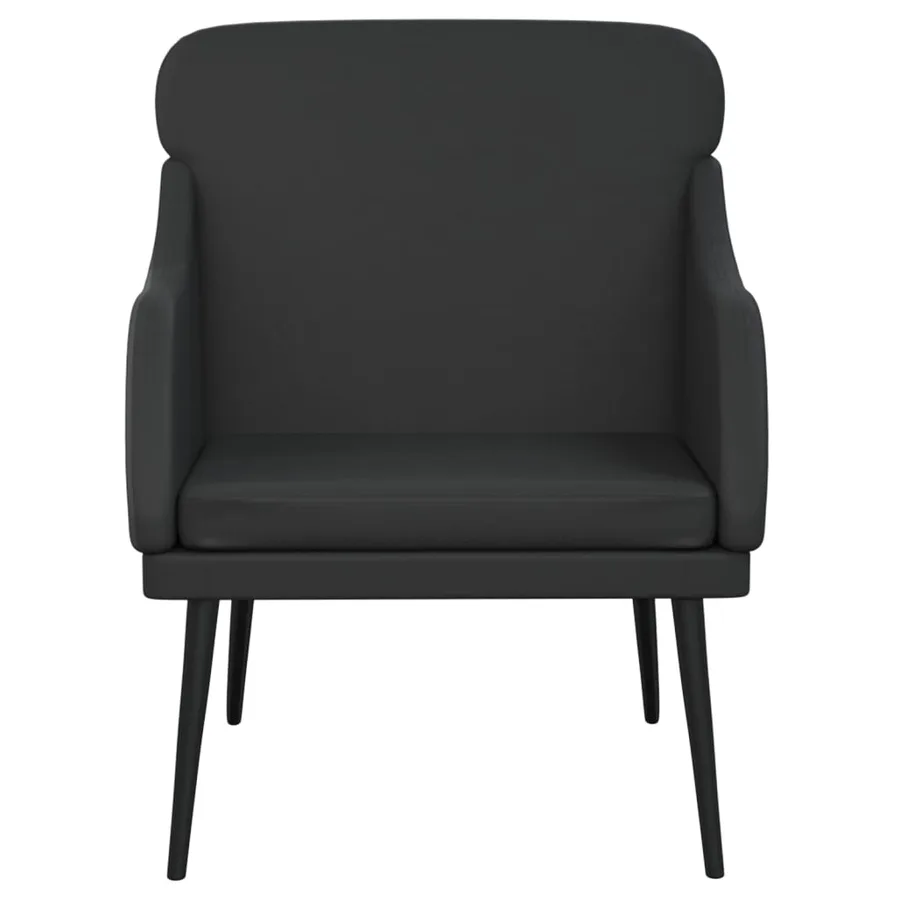 Fauteuil Noir 63x76x80 cm Similicuir - 3