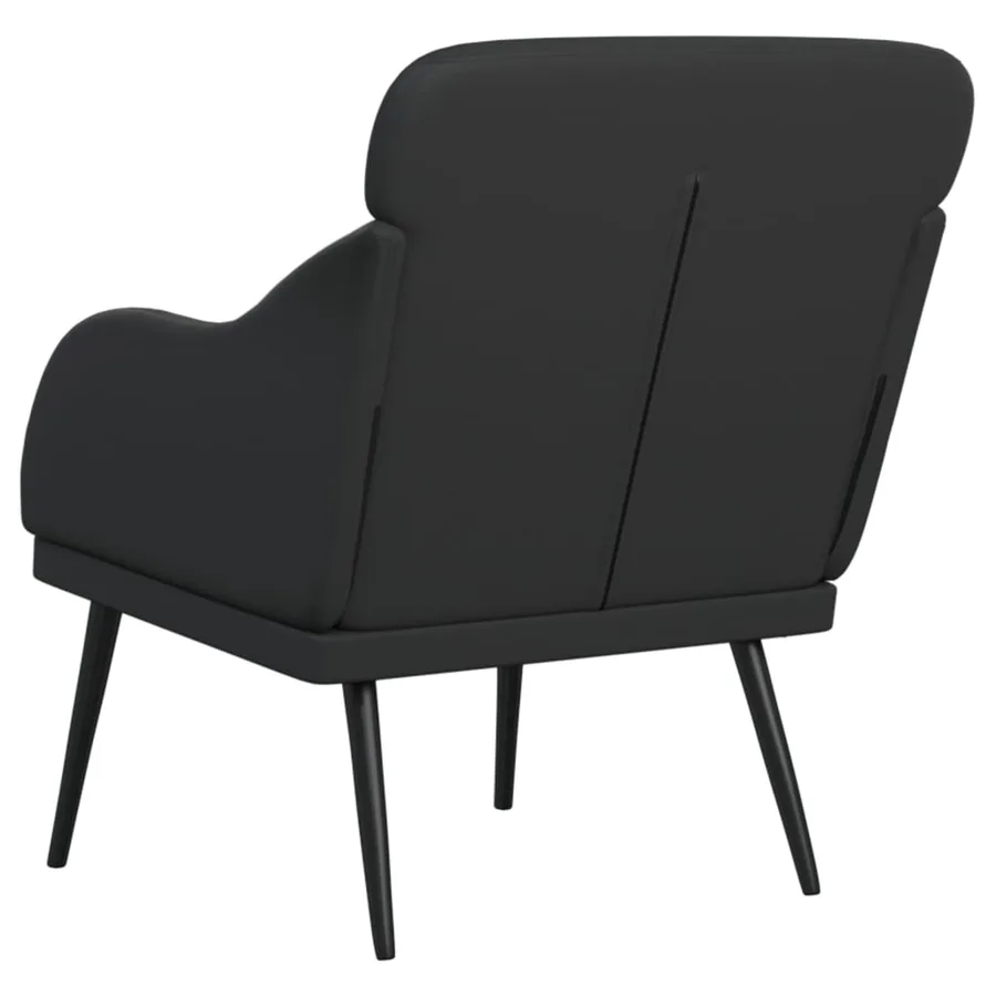 Fauteuil Noir 63x76x80 cm Similicuir - 5