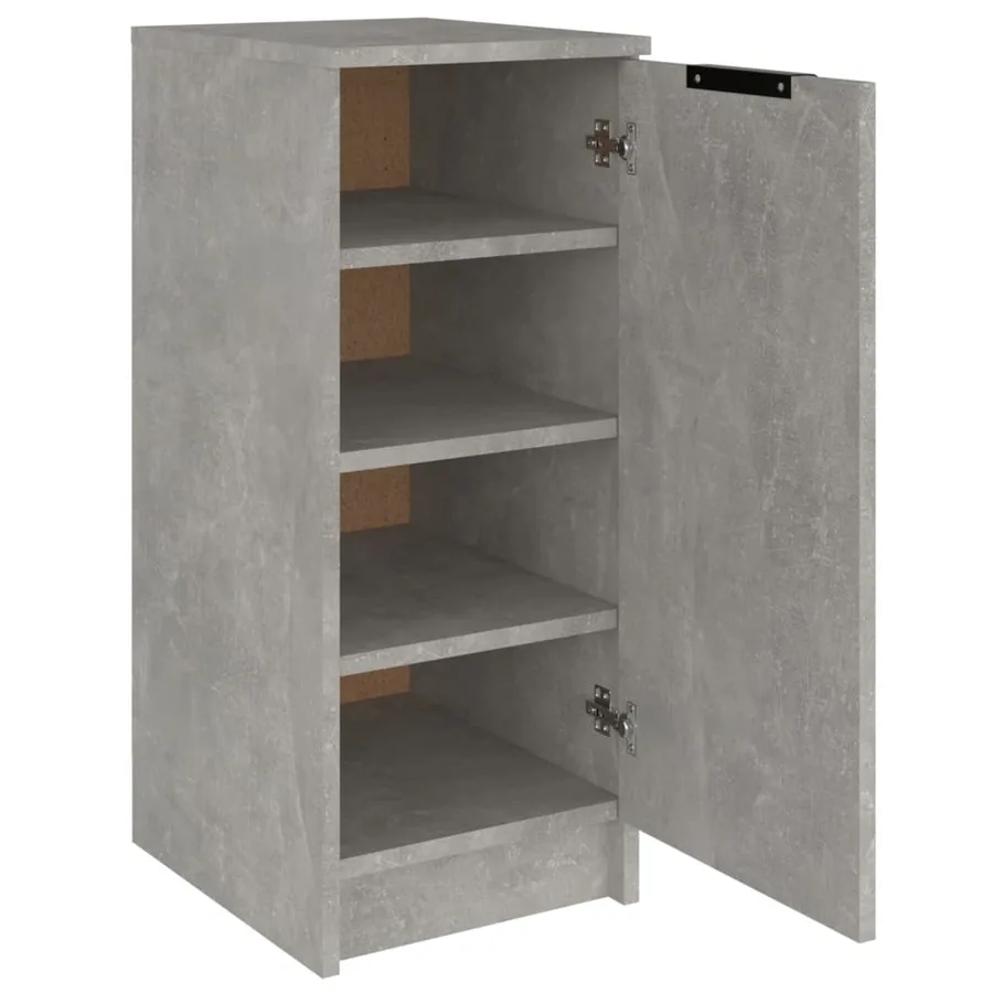 Armoire à chaussures Gris béton 30x35x70 cm Bois d'ingénierie - 6