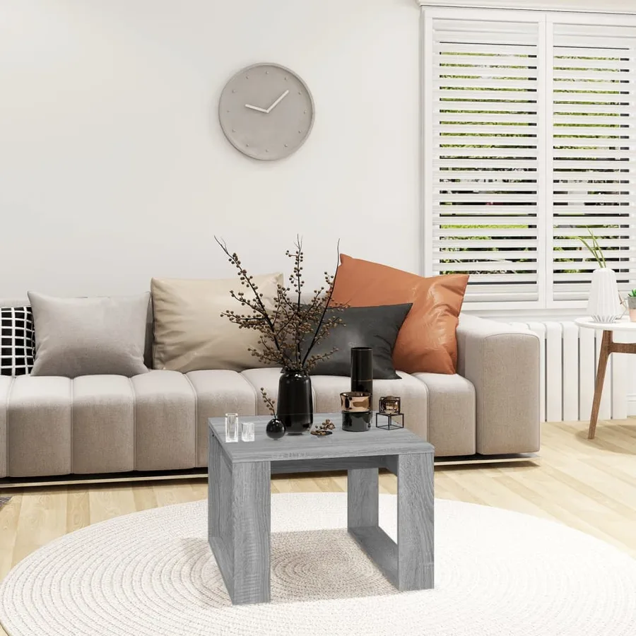 Table d'appoint Sonoma gris 50x50x35 cm Bois d'ingénierie - 3
