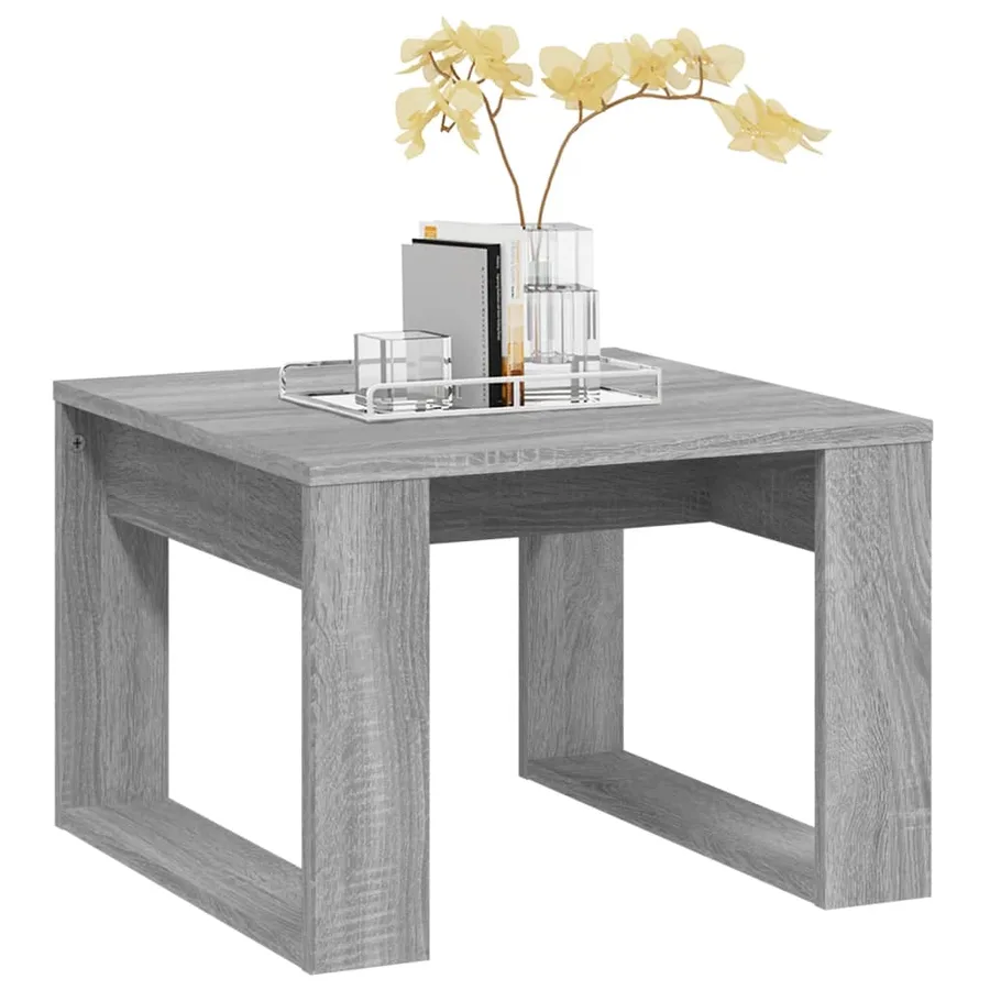 Table d'appoint Sonoma gris 50x50x35 cm Bois d'ingénierie - 6