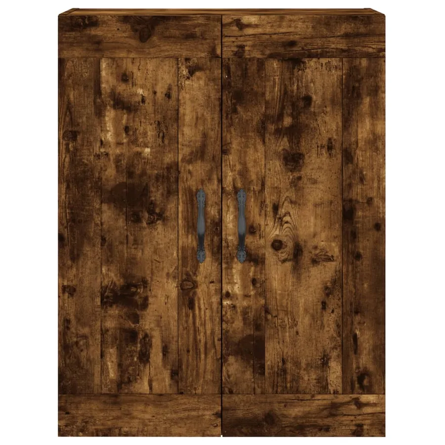 Armoire murale chêne fumé 69,5x34x90 cm bois d'ingénierie - 7
