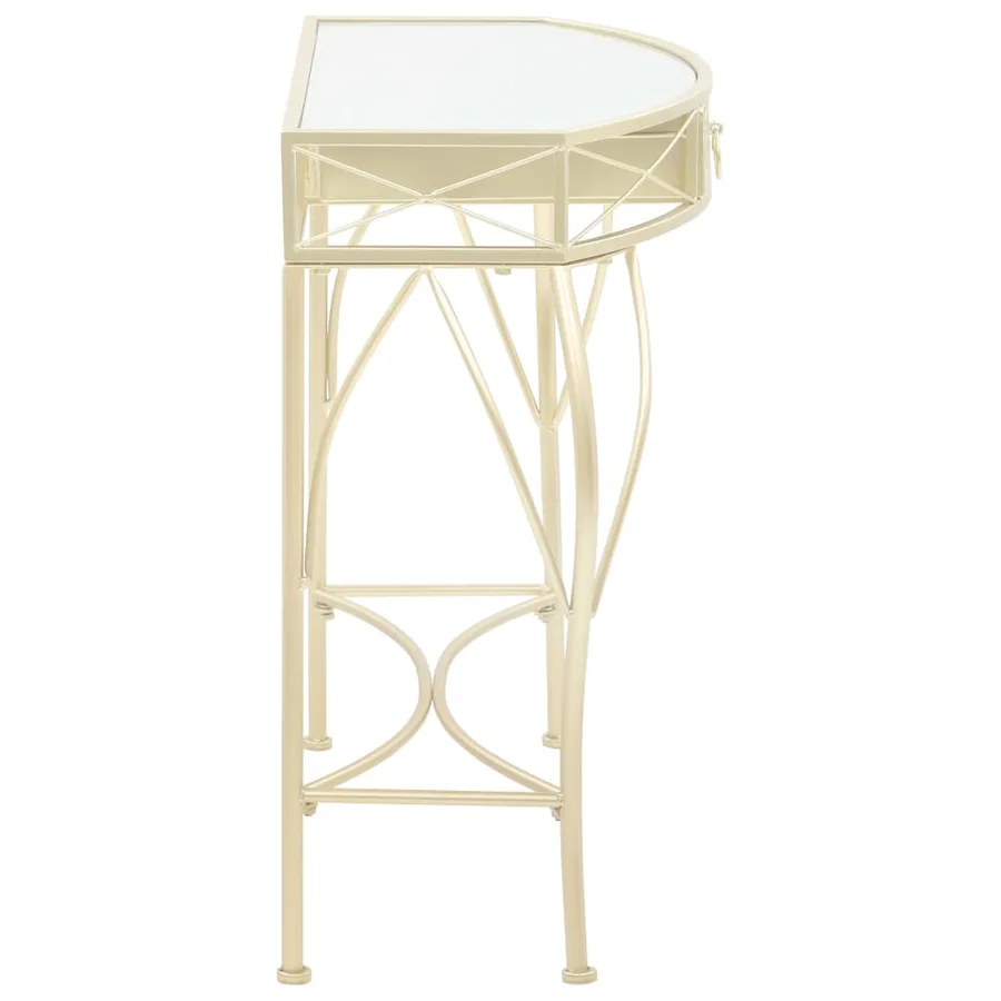 Table d'appoint Style français Métal 82 x 39 x 76 cm Doré - 3