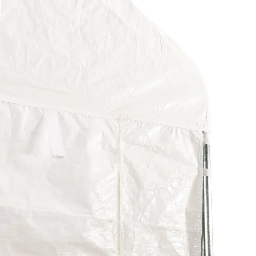 Belvédère avec toit blanc 4,46x4,08x3,22 m polyéthylène - 5