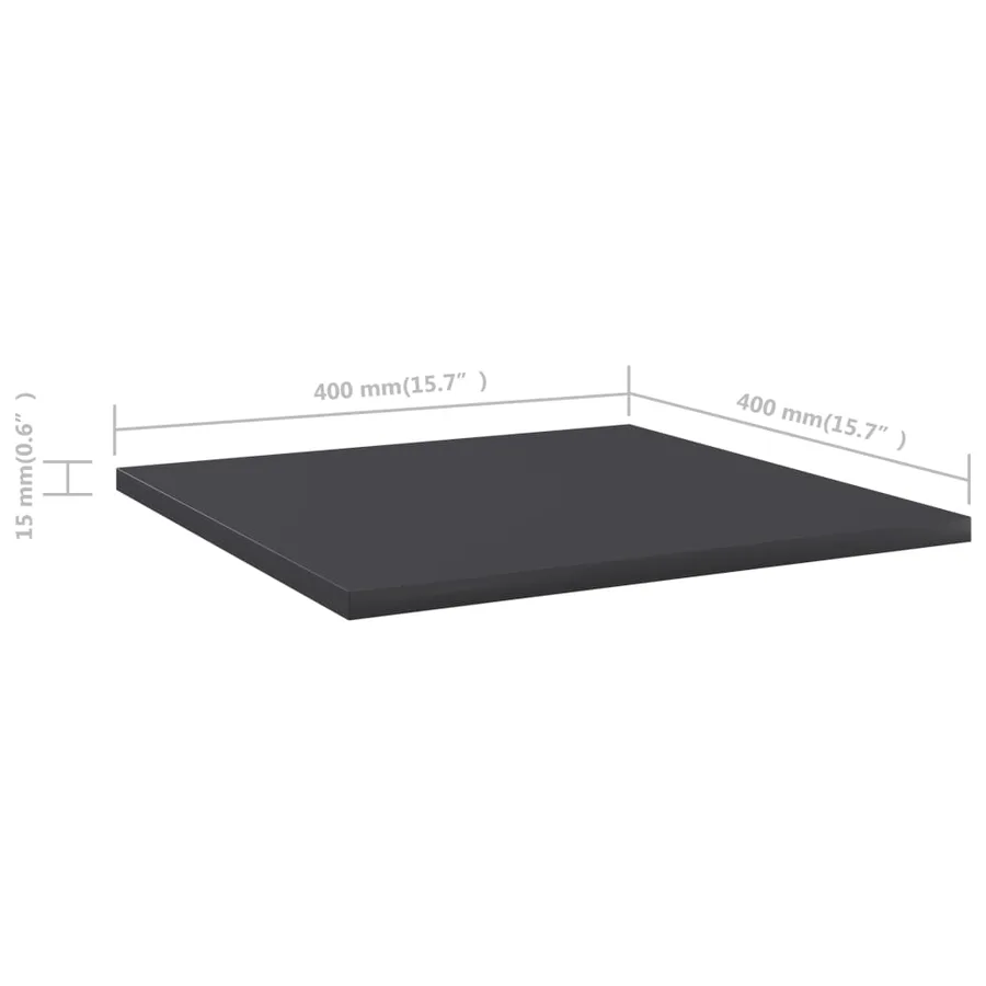 Panneaux de bibliothèque 8 pcs gris bois d’ingénierie - 5