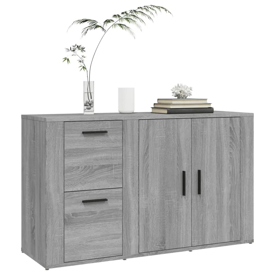 Buffet Sonoma gris 100x33x59,5 cm Bois d'ingénierie - 4