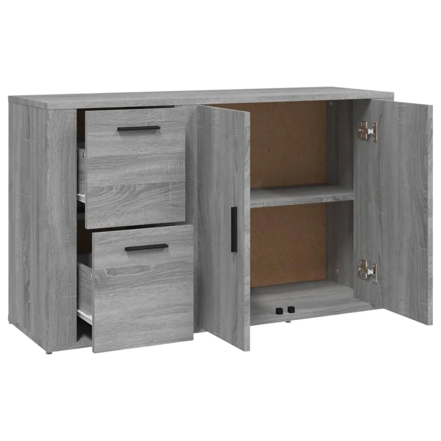 Buffet Sonoma gris 100x33x59,5 cm Bois d'ingénierie - 8