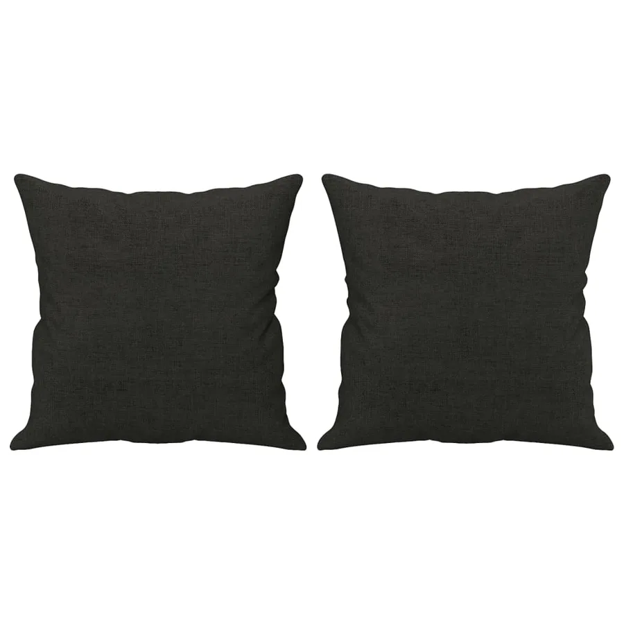 Coussins décoratifs lot de 2 Noir 40x40 cm Tissu - 2