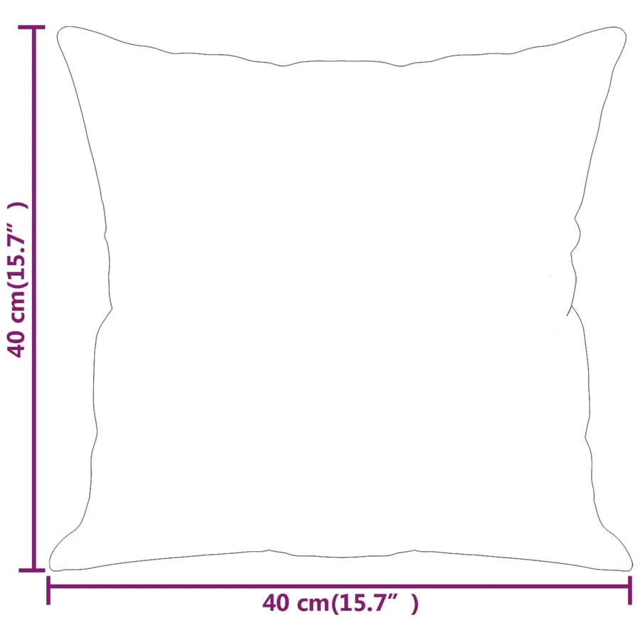 Coussins décoratifs lot de 2 Noir 40x40 cm Tissu - 7