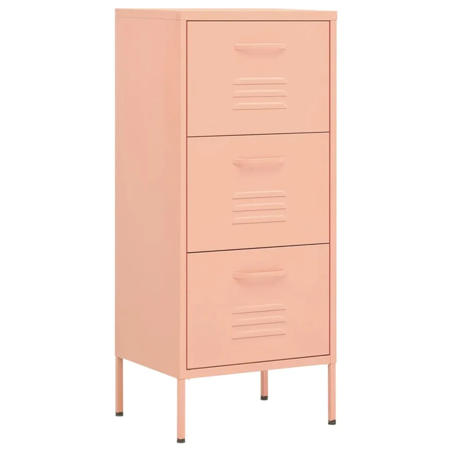 Armoire de rangement Rose 42,5x35x101,5 cm Acier - 2