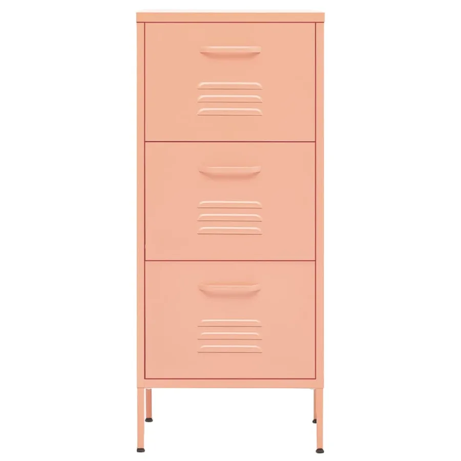 Armoire de rangement Rose 42,5x35x101,5 cm Acier - 3