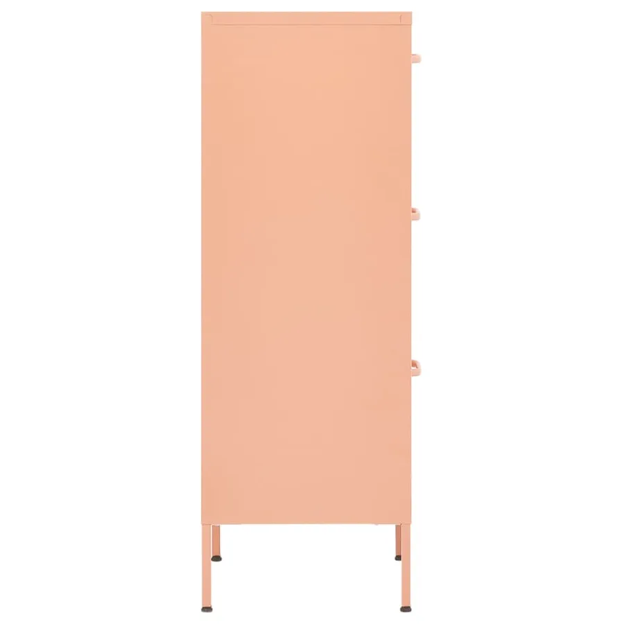 Armoire de rangement Rose 42,5x35x101,5 cm Acier - 4