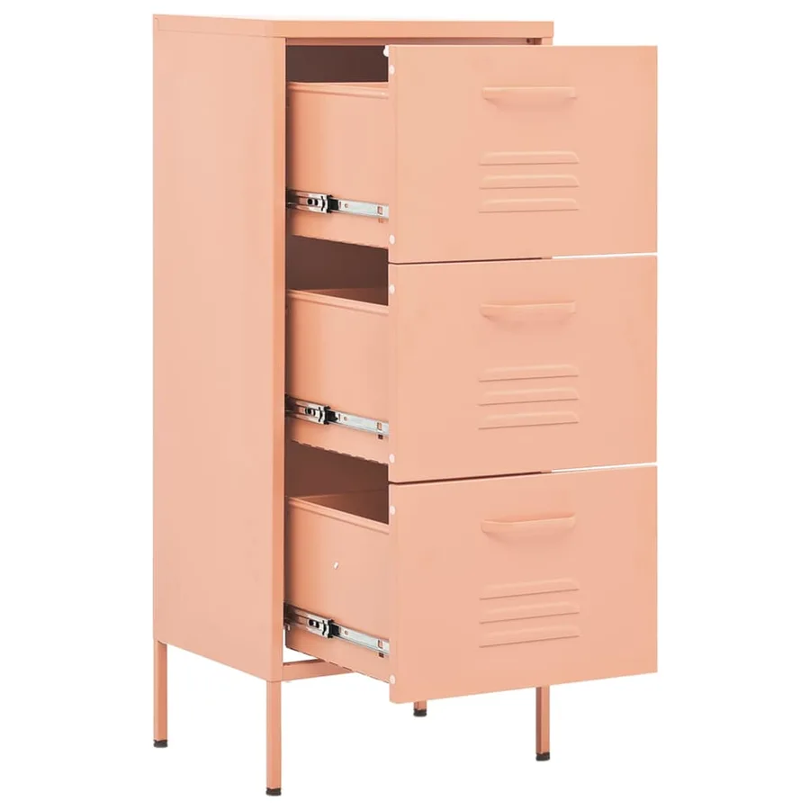 Armoire de rangement Rose 42,5x35x101,5 cm Acier - 6