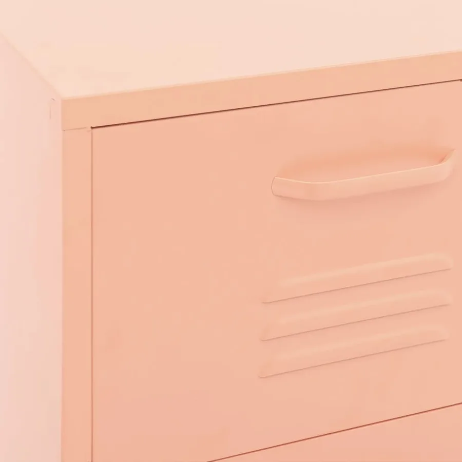 Armoire de rangement Rose 42,5x35x101,5 cm Acier - 8