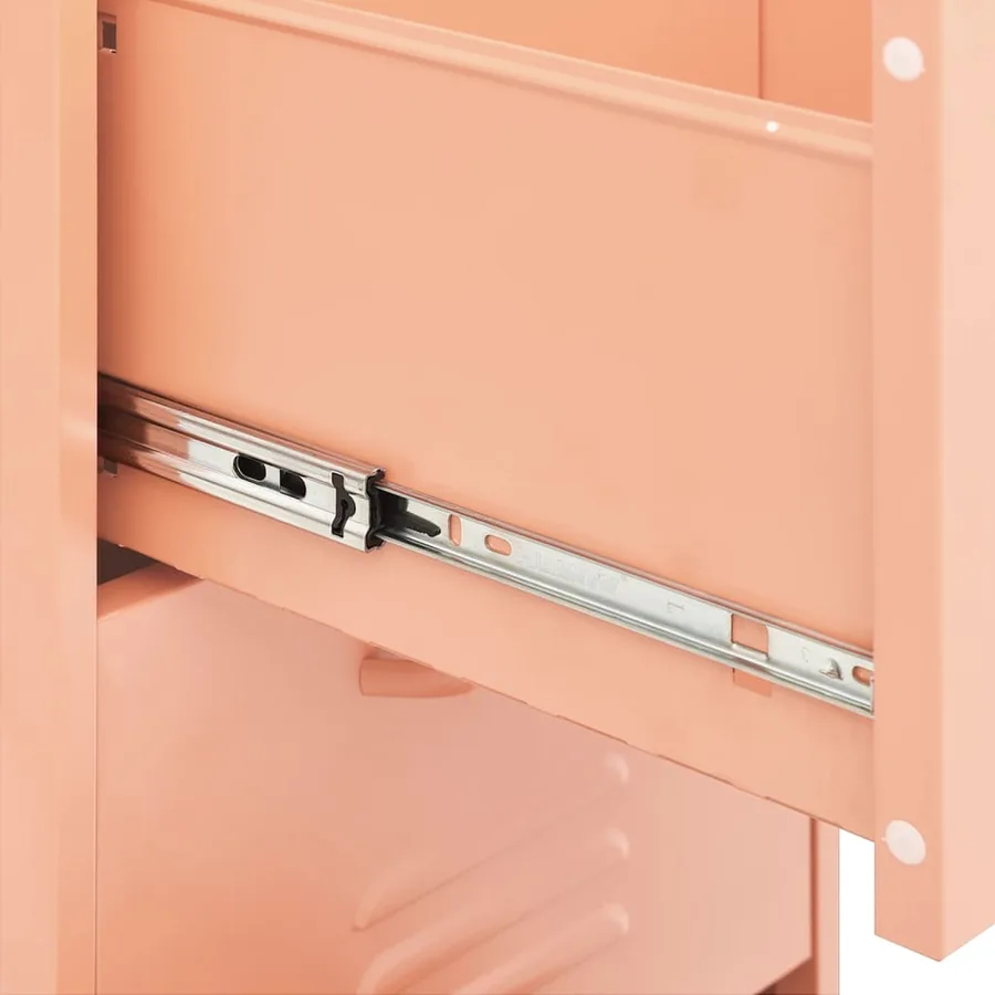 Armoire de rangement Rose 42,5x35x101,5 cm Acier - 9