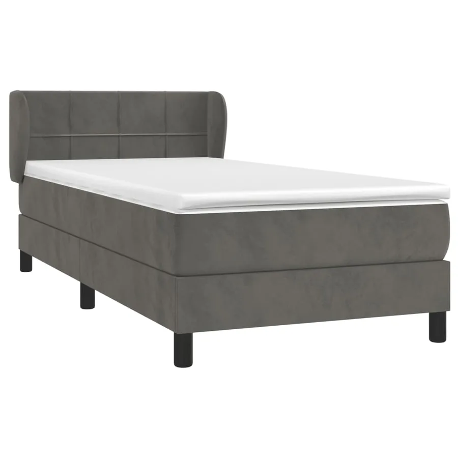 Sommier à lattes de lit avec matelas Gris foncé 100x200 cm - 3