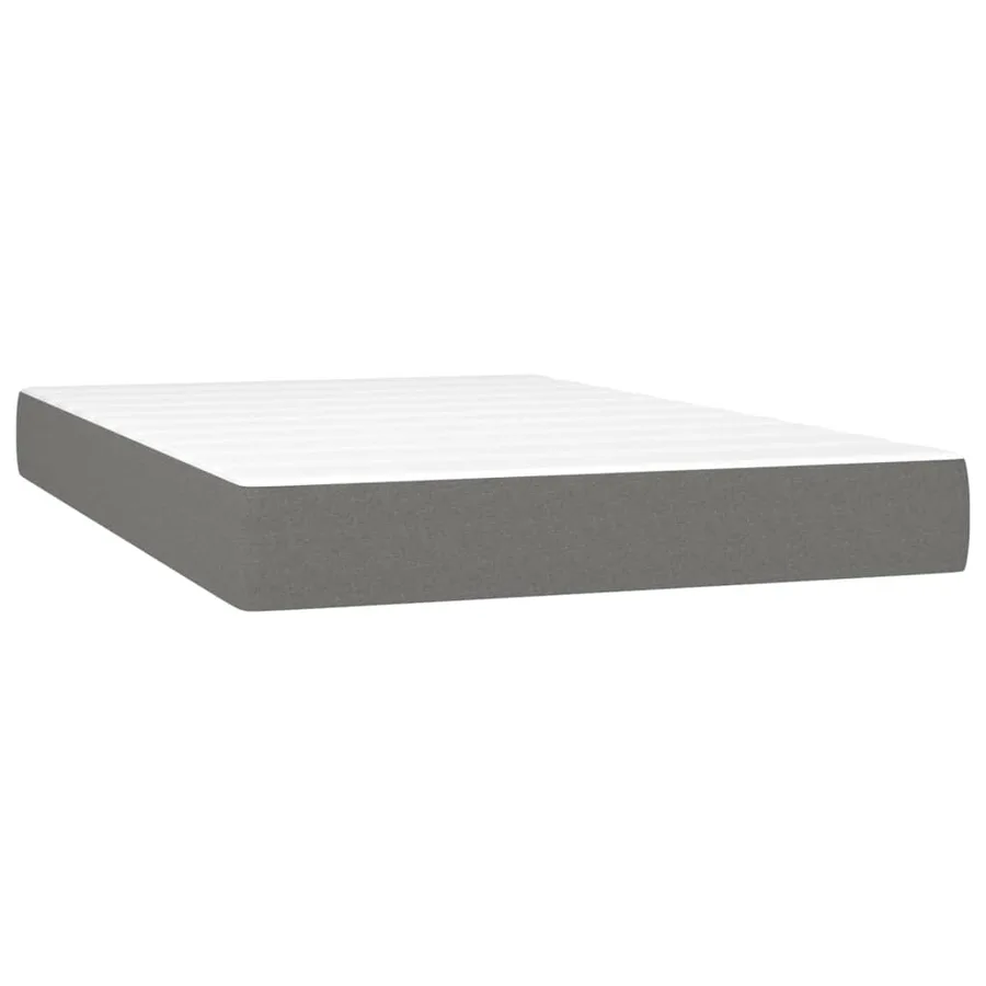 Sommier à lattes de lit et matelas Gris foncé 120x200cm Velours - 5