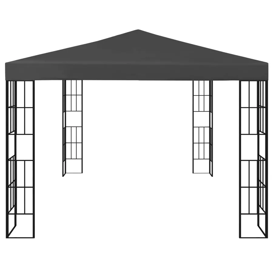 Tonnelle avec guirlande lumineuse à LED 3x4 m Anthracite - 4