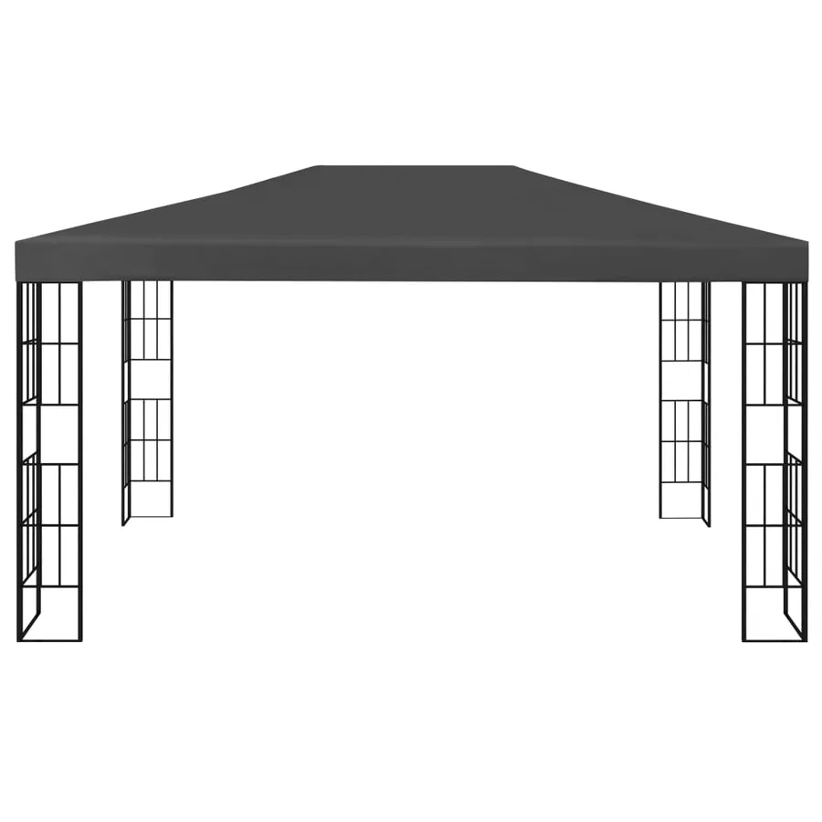 Tonnelle avec guirlande lumineuse à LED 3x4 m Anthracite - 5