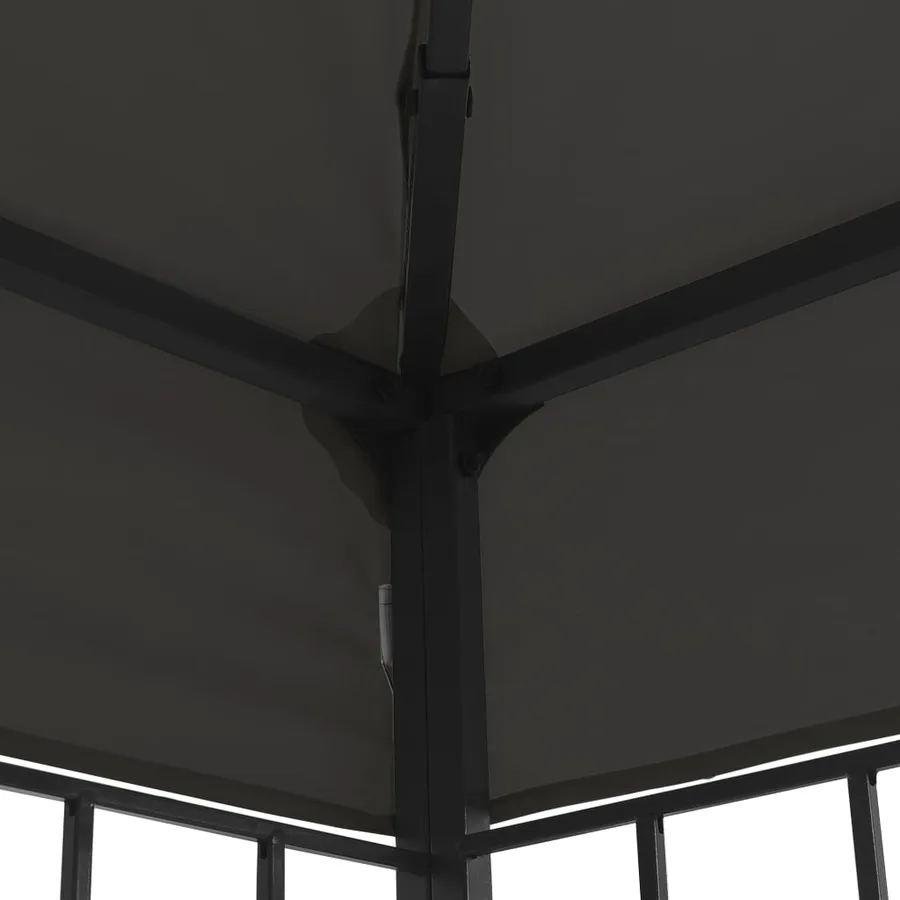 Tonnelle avec guirlande lumineuse à LED 3x4 m Anthracite - 6