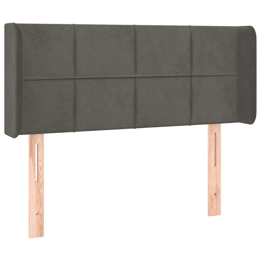 Tête de lit à LED Gris foncé 103x16x78/88 cm Velours - 3