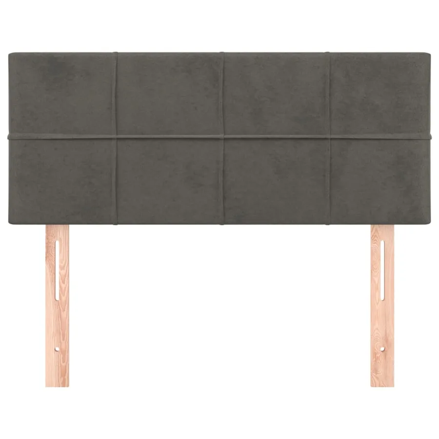 Tête de lit Gris foncé 100x5x78/88 cm Velours - 3