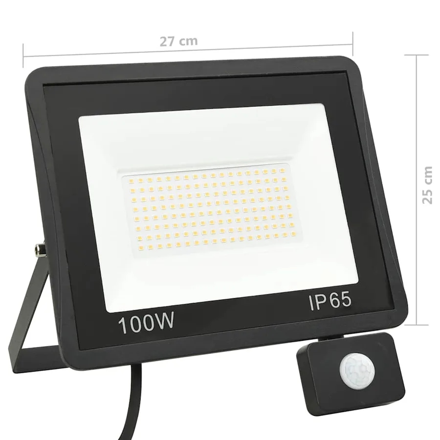 Projecteur à LED avec capteur 100 W Blanc chaud - 11