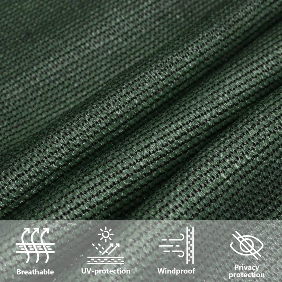 Voile d'ombrage 160 g/m² Vert foncé 2x5 m PEHD - 11