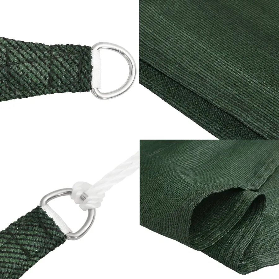 Voile d'ombrage 160 g/m² Vert foncé 2x5 m PEHD - 8